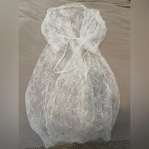 Elegant White Lace Bridal Cover-Up